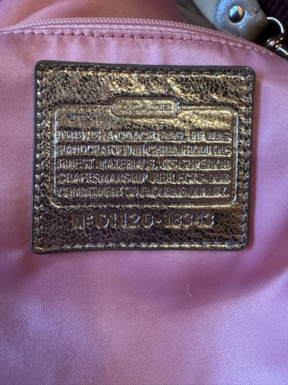 Coach Beige Signature Poppy Y2K Patchwork Crossbody Bag with Pink and Purple - Picture 3 of 10